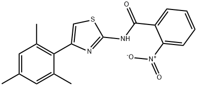 N-(4-mesitylthiazol-2-yl)-2-nitrobenzamide Structural