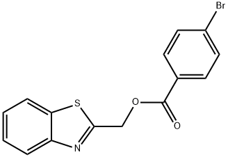 benzo[d]thiazol-2-ylmethyl 4-bromobenzoate Structural