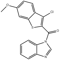 benzimidazol-1-yl-(3-chloro-6-methoxy-1-benzothiophen-2-yl)methanone Structural