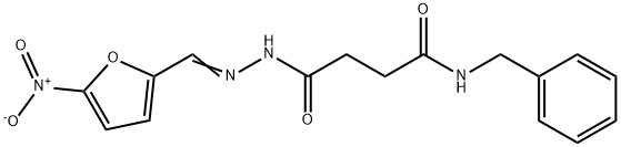 N-benzyl-4-{2-[(5-nitro-2-furyl)methylene]hydrazino}-4-oxobutanamide Structural