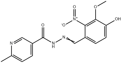 N'-[(Z)-(4-hydroxy-3-methoxy-2-nitrophenyl)methylidene]-6-methylpyridine-3-carbohydrazide Structural