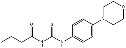 N-{[4-(morpholin-4-yl)phenyl]carbamothioyl}butanamide Structural