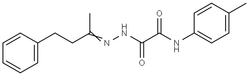 N-(4-methylphenyl)-2-oxo-2-[(2Z)-2-(4-phenylbutan-2-ylidene)hydrazinyl]acetamide Structural