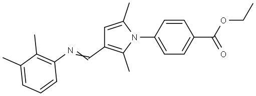 ethyl 4-(3-{(E)-[(2,3-dimethylphenyl)imino]methyl}-2,5-dimethyl-1H-pyrrol-1-yl)benzoate Structural