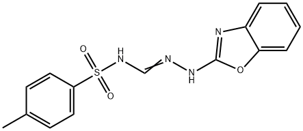 N-[(E)-amino(1,3-benzoxazol-2-ylamino)methylidene]-4-methylbenzenesulfonamide Structural