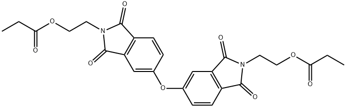 oxybis[(1,3-dioxo-1,3-dihydro-2H-isoindole-5,2-diyl)ethane-2,1-diyl] dipropanoate Structural