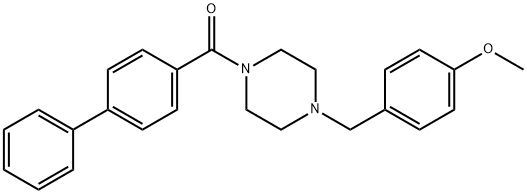 biphenyl-4-yl[4-(4-methoxybenzyl)piperazin-1-yl]methanone Structural