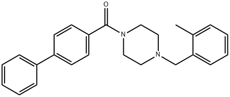 biphenyl-4-yl[4-(2-methylbenzyl)piperazin-1-yl]methanone Structural