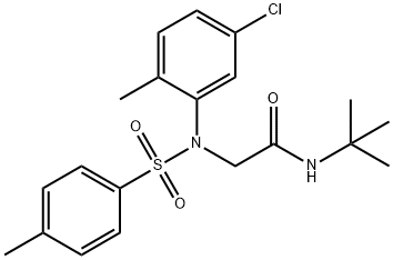 N-(tert-butyl)-2-{5-chloro-2-methyl[(4-methylphenyl)sulfonyl]anilino}acetamide Structural
