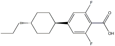 Benzoic acid, 2,6-difluoro-4-(trans-4-propylcyclohexyl)- Structural