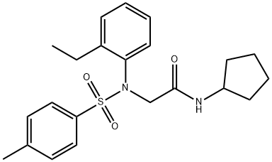 N-cyclopentyl-2-(2-ethyl-N-(4-methylphenyl)sulfonylanilino)acetamide Structural