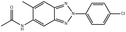 N-[2-(4-chlorophenyl)-6-methyl-2H-benzotriazol-5-yl]acetamide Structural