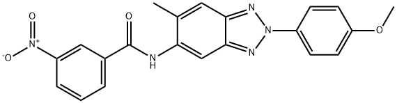 N-[2-(4-methoxyphenyl)-6-methyl-2H-benzotriazol-5-yl]-3-nitrobenzamide Structural