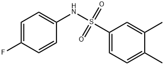 N-(4-fluorophenyl)-3,4-dimethylbenzenesulfonamide Structural