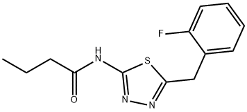 N-[5-(2-fluorobenzyl)-1,3,4-thiadiazol-2-yl]butanamide Structural