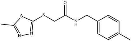 N-(4-methylbenzyl)-2-[(5-methyl-1,3,4-thiadiazol-2-yl)sulfanyl]acetamide Structural