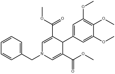 dimethyl 1-benzyl-4-(3,4,5-trimethoxyphenyl)-1,4-dihydropyridine-3,5-dicarboxylate Structural
