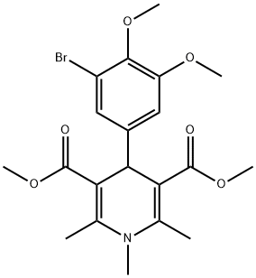 dimethyl 4-(3-bromo-4,5-dimethoxyphenyl)-1,2,6-trimethyl-1,4-dihydropyridine-3,5-dicarboxylate Structural
