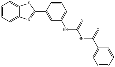 N-{[3-(1,3-benzothiazol-2-yl)phenyl]carbamothioyl}benzamide Structural