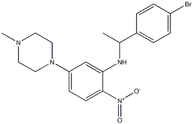 N-[1-(4-bromophenyl)ethyl]-5-(4-methylpiperazin-1-yl)-2-nitroaniline Structural