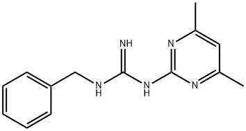 Guanidine, N-(4,6-dimethyl-2-pyrimidinyl)-N'-(phenylmethyl)- Structural