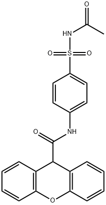 N-[4-(acetylsulfamoyl)phenyl]-9H-xanthene-9-carboxamide Structural