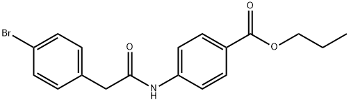 propyl 4-{[(4-bromophenyl)acetyl]amino}benzoate Structural
