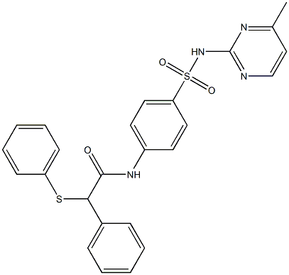 N-{4-[(4-methylpyrimidin-2-yl)sulfamoyl]phenyl}-2-phenyl-2-(phenylsulfanyl)acetamide Structural