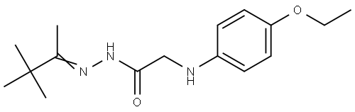 N-[(E)-3,3-dimethylbutan-2-ylideneamino]-2-(4-ethoxyanilino)acetamide Structural