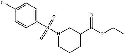 ethyl 1-[(4-chlorophenyl)sulfonyl]-3-piperidinecarboxylate Structural