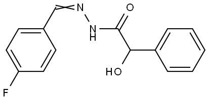 N'-[(E)-(4-fluorophenyl)methylidene]-2-hydroxy-2-phenylacetohydrazide Structural