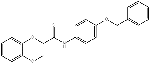 N-[4-(benzyloxy)phenyl]-2-(2-methoxyphenoxy)acetamide Structural