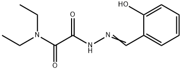 N,N-diethyl-2-[(2E)-2-(2-hydroxybenzylidene)hydrazinyl]-2-oxoacetamide Structural
