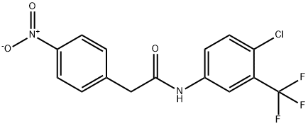 N-[4-chloro-3-(trifluoromethyl)phenyl]-2-(4-nitrophenyl)acetamide Structural