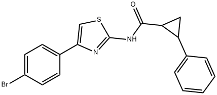 N-[4-(4-bromophenyl)-1,3-thiazol-2-yl]-2-phenylcyclopropane-1-carboxamide Structural