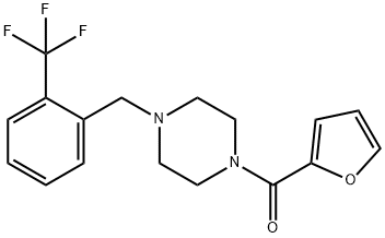 furan-2-yl{4-[2-(trifluoromethyl)benzyl]piperazin-1-yl}methanone Structural