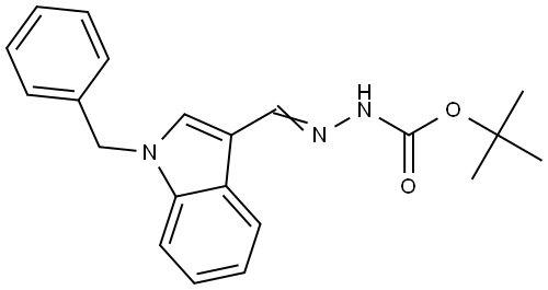 tert-butyl (2E)-2-[(1-benzyl-1H-indol-3-yl)methylidene]hydrazinecarboxylate Structural