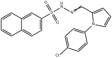 N'-{(E)-[1-(4-chlorophenyl)-1H-pyrrol-2-yl]methylidene}naphthalene-2-sulfonohydrazide Structural
