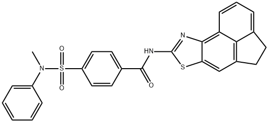 N-(4,5-dihydroacenaphtho[5,4-d]thiazol-8-yl)-4-(N-methyl-N-phenylsulfamoyl)benzamide Structural