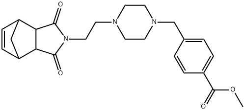 methyl 4-((4-(2-(1,3-dioxo-1,3,3a,4,7,7a-hexahydro-2H-4,7-methanoisoindol-2-yl)ethyl)piperazin-1-yl)methyl)benzoate Structural