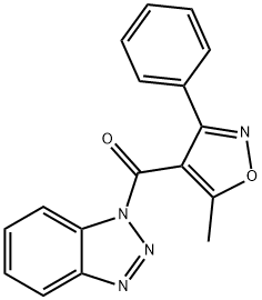 benzotriazol-1-yl-(5-methyl-3-phenyl-1,2-oxazol-4-yl)methanone Structural