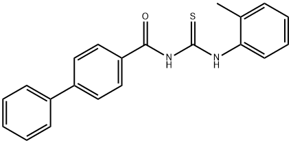 N-[(2-methylphenyl)carbamothioyl]biphenyl-4-carboxamide Structural