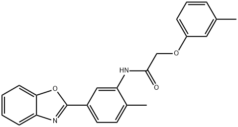 N-[5-(1,3-benzoxazol-2-yl)-2-methylphenyl]-2-(3-methylphenoxy)acetamide Structural