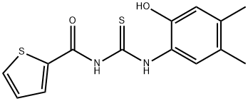 N-[(2-hydroxy-4,5-dimethylphenyl)carbamothioyl]thiophene-2-carboxamide Structural