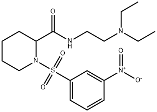 N-(2-(diethylamino)ethyl)-1-((3-nitrophenyl)sulfonyl)piperidine-2-carboxamide Structural