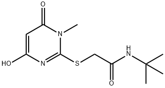 N-tert-butyl-2-[(4-hydroxy-1-methyl-6-oxo-1,6-dihydropyrimidin-2-yl)sulfanyl]acetamide Structural