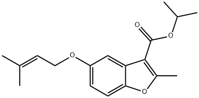 isopropyl 2-methyl-5-((3-methylbut-2-en-1-yl)oxy)benzofuran-3-carboxylate Structural