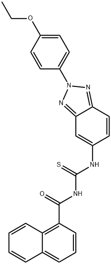 N-{[2-(4-ethoxyphenyl)-2H-benzotriazol-5-yl]carbamothioyl}naphthalene-1-carboxamide Structural