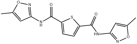 N2,N5-bis(5-methylisoxazol-3-yl)thiophene-2,5-dicarboxamide Structural