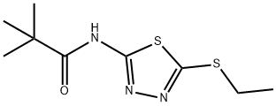 N-[5-(ethylsulfanyl)-1,3,4-thiadiazol-2-yl]-2,2-dimethylpropanamide Structural